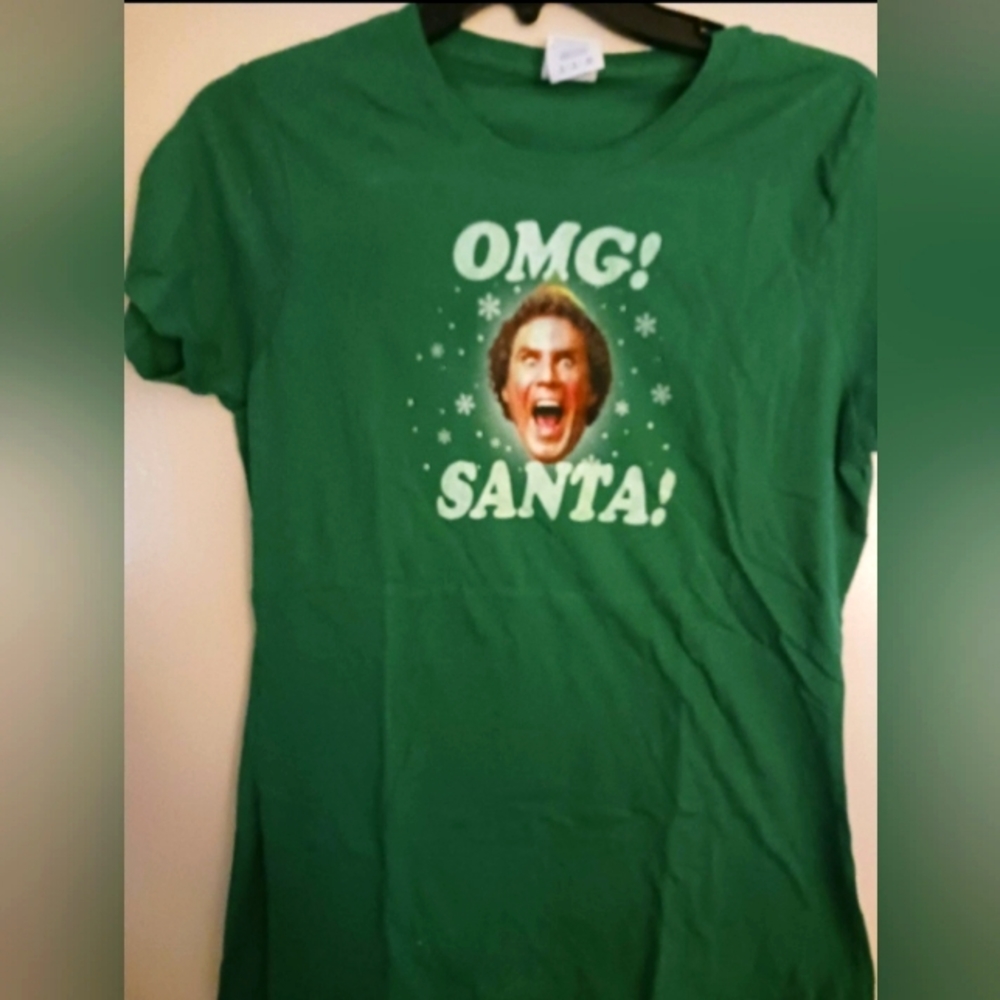 Elf OMG Santa tshirt Size S